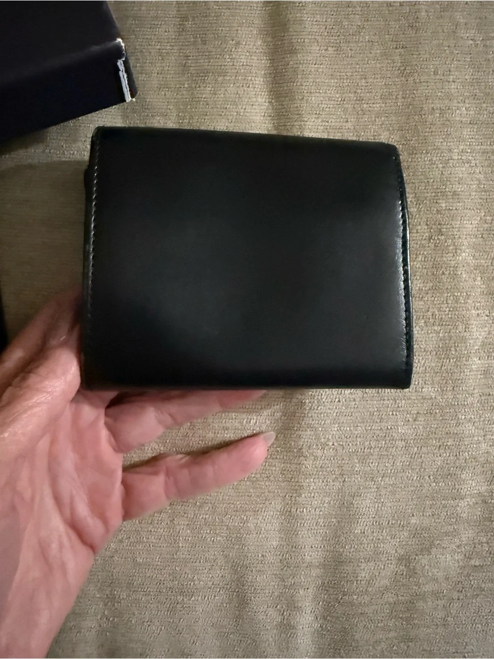 Burberry Black Leather Card & Key Holder with Metal Logo Plaque